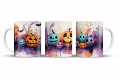 Halloween Mug Wrap 11 oz and 15 oz | Halloween Sublimation Product Image 3