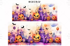 Halloween Mug Wrap Sublimation Designs, Halloween Tree Mug, Halloween Png