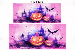 Halloween Mug Wrap Sublimation Designs, Halloween Tree Mug, Halloween Png