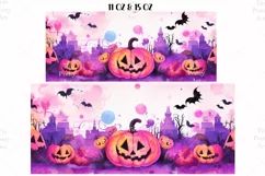 Halloween Mug Wrap Sublimation Designs, Halloween Tree Mug, Halloween Png