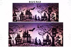 Halloween Mug Wrap Sublimation Designs, Halloween Tree Mug, Halloween Png
