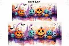 Halloween Mug Wrap Sublimation Designs, Halloween Tree Mug, Halloween Png