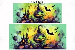 Halloween Mug Wrap Sublimation Designs, Halloween Tree Mug, Halloween Png