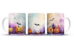 Halloween Mug Wrap Sublimation Designs, Halloween Tree Mug, Halloween Png