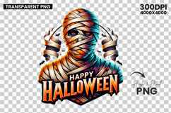Happy Halloween Mummy Clipart PNG Sublimation Design