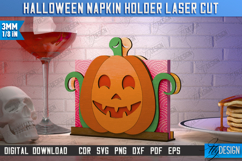 Halloween Napkin Holders Laser Cut Bundle, Scary Stuff SVG Product Image 7