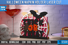 Halloween Napkin Holders Laser Cut Bundle, Scary Stuff SVG Product Image 8
