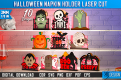 Halloween Napkin Holders Laser Cut Bundle, Scary Stuff SVG Product Image 1