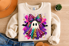 Halloween Neon Ghost Png, Trendy Neon Spooky Vibes Png Product Image 2