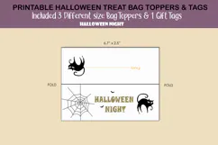 Halloween Night treat bag topper & Tag SVG Product Image 2
