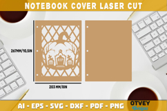 Halloween Notebook Cover Laser Cut | Wooden Notebook Cover Product Image 2