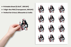 Halloween Sticker, Nurse Girl Sticker, Injection Nurse PNG, Creepy Nurse Sticker, Halloween PNG, Horror Nurse Design, Spooky Sticker Design, Printable Halloween Stickers, Cricut Halloween Design, Halloween Sublimation