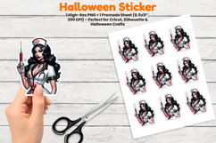Halloween Sticker, Nurse Girl Sticker, Injection Nurse PNG, Creepy Nurse Sticker, Halloween PNG, Horror Nurse Design, Spooky Sticker Design, Printable Halloween Stickers, Cricut Halloween Design, Halloween Sublimation