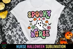 Groovy Spooky Halloween Nurse I Retro Nurse Halloween Sublimation 