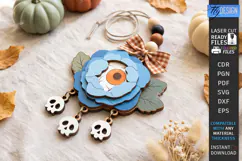 Halloween Hanging Ornament Laser Cut | 3D Layered Keychain Product Image 1