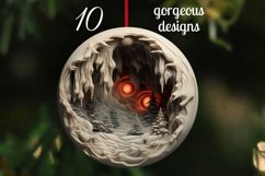 Halloween Christmas Ornament Sublimation Bundle Png Product Image 2