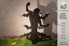 Halloween outdoor Shadow Decor laser Cut. Vampire SVG Product Image 1