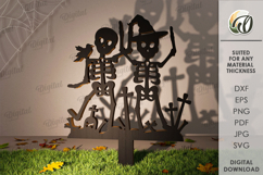 Halloween outdoor Shadow Decors Bundle laser Cut Product Image 11