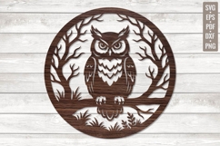 Halloween Owl Laser Cut SVG Product Image 1