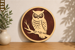 Halloween Owl laser cut SVG Product Image 1