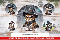 Wind Spinner Halloween Owl Product Image 1