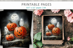 halloween junk journal, textured halloween paper Product Image 8
