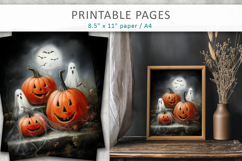 halloween junk journal, textured halloween paper Product Image 5
