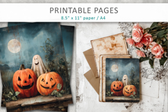 halloween junk journal, halloween paper Product Image 1