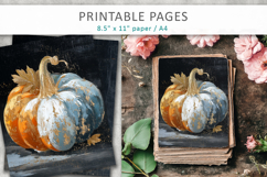 pumpkin junk journal, grunge halloween printables Product Image 3