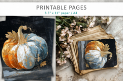 pumpkin junk journal, grunge halloween printables Product Image 5