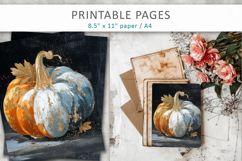 pumpkin junk journal, grunge halloween printables Product Image 6
