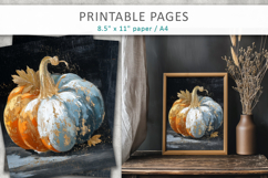 pumpkin junk journal, grunge halloween printables Product Image 1