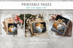 pumpkin junk journal, grunge halloween printables Product Image 7