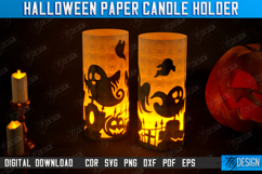 Halloween Paper Candle Holder Bundle, Shadow Lantern SVG Product Image 12