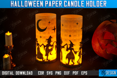 Halloween Paper Candle Holder Bundle, Shadow Lantern SVG Product Image 9