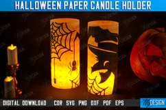 Halloween Paper Candle Holder Bundle, Shadow Lantern SVG Product Image 10