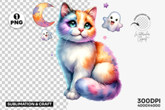 pastel white cat png, cute halloween cat clipart, pastel cat halloween, kawaii cat png halloween, halloween cat design pastel, pastel spooky cat, halloween cute white cat, pastel cat sublimation, white cat halloween png, kawaii halloween design