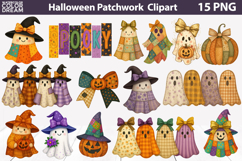 Halloween Patchwork Bundle | Cute Halloween Characters Product Image 3