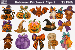 Halloween Patchwork Bundle | Cute Halloween Characters Product Image 4