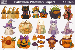 Halloween Patchwork Bundle | Cute Halloween Characters Product Image 5