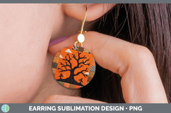 GorgeousHalloween Patchwork Round Earrings design.