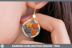 GorgeousHalloween Patchwork Round Earrings design.