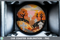 GorgeousHalloween Patchwork Car Coaster design.