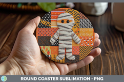 GorgeousHalloween Patchwork Round Coaster design.