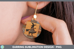 GorgeousHalloween Patchwork Round Earrings design.