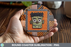 GorgeousHalloween Patchwork Round Coaster design.