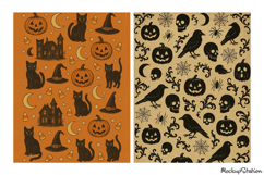 Retro Halloween Witch &amp; Pumpkin Scrapbook Pages Vintage Product Image 3