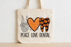 Halloween Peace Love Dental png, Pumpkin Teeth PNG Product Image 4