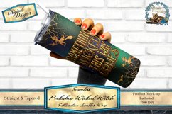 A Halloween peekaboo style tumbler design for a 20oz skinny tumbler sublimation blanks. Featuring multiple glitter peekaboo bats witches and spider webs.