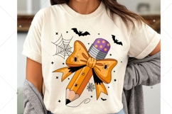 Halloween Pencil Png, Halloween Coquette Bow png, Teacher Product Image 3